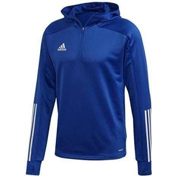 Adidas Condivo 20 Track Hoodie Hooded Sweatshirt Men's Team Royal Blue/White Size: S Conditioning Training Jacket Zip-up Top Fleece Training Running Sports Outdoor Top for Men Royal Blue/White M