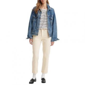 Levi's 501 Crop Jeans Beige Mujer