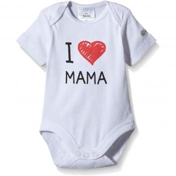 Double Joy Baby Bodysuit, Unisex – I Love Mama Print