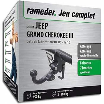 Attelage rotule démontable Rameder pour Jeep Grand Cherokee III + faisceau 7 broches