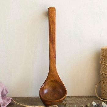 Kitchen Long-Handle Wooden Oil Spoon