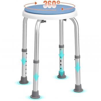 VEVOR Shower Stool with 360-Degree Rotation