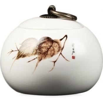 Elegant Porcelain Tea and Coffee Jar