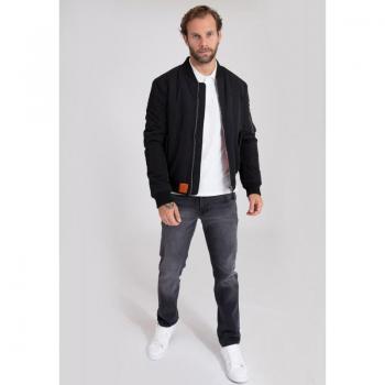 Veste Bomber Homme Courte Noire
