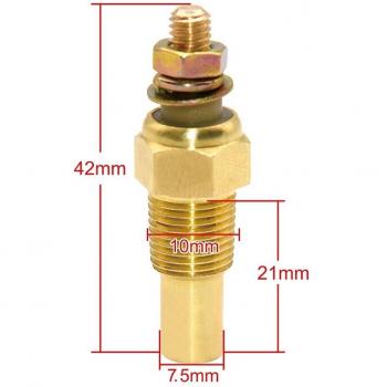 Termómetro Digital de Agua 52mm con Retroiluminación de 7 Colores, Rango de 40-120°C, Sensor para Vehículos, 9-32V