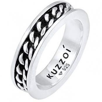 Herren Bandring Panzer Design 925 Silber Trend Schmuck