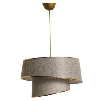 Beige Metallpendelleuchte Barette