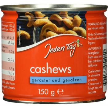 Jeden Tag Cashewkerne, gesalzen, 6er Pack