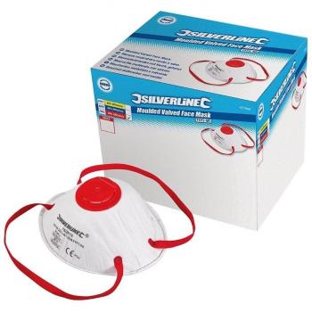Silverline P3 Valved Safety Face Mask FFP3 NR Pack of 10