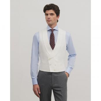 Chaleco de ceremonia liso para hombre con cuello redondo