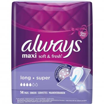 Always Binden Maxi Soft & Fresh Long, 4er Pack