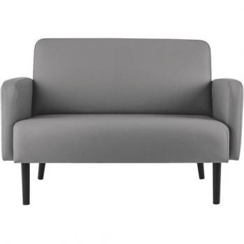 PAPERFLOW LISBOA 2-Sitzer Sofa grau Kunstleder