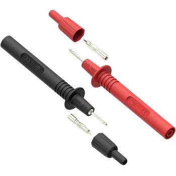 Kit de pointes de touche Electro PJP 411, femelle 4 mm, Cat II 1000 V & Cat III 1000 V (rouge/noir)