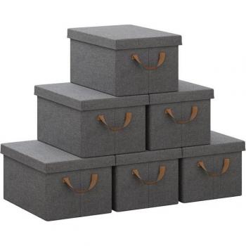 20‑Liter Grey Stackable Chest Set – Woltu