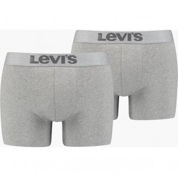 Bóxer Levi's Underwear Algodón Vintage Heather Melange Orgánico Gris 2 Unidades M