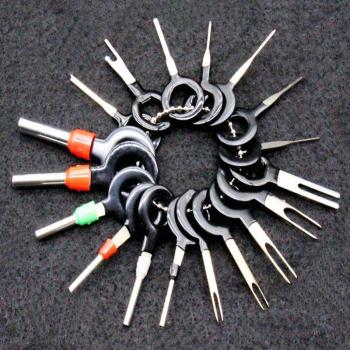 Kit d'outils de sertissage et extraction de connecteurs 18 pièces