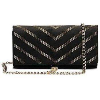 Mario Valentino Valentino by Damen Dime Clutch, Schwarz