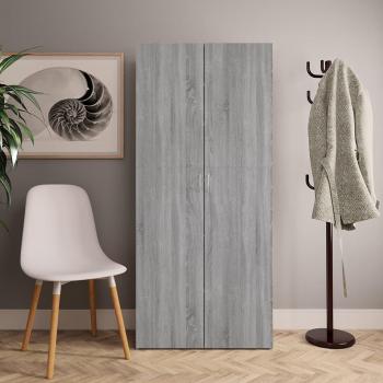 Shoe Storage Cabinet Grey Sonoma 80x35.5x180 cm Engineered Wood