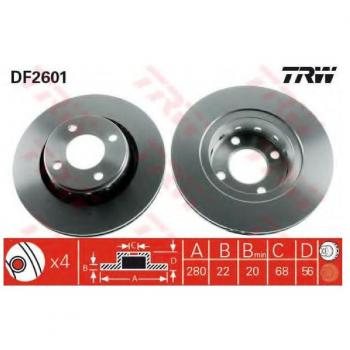 Disco de Travão TRW DF2601 Original