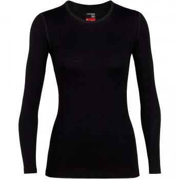 Icebreaker 260 Tech Crew Women's Thermal Long Sleeve Top Black Size M