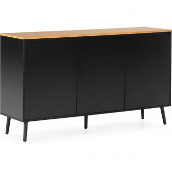 Sofisticado Aparador Negro 3 Puertas