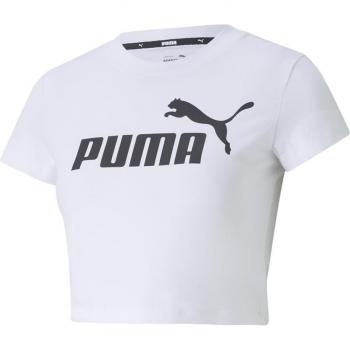 T-shirt Puma Slim Essentials Donna Taglia L Bianco/Nero