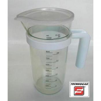 JARRA MEDIDORA PLÁSTICO C/TAPA 1LT
