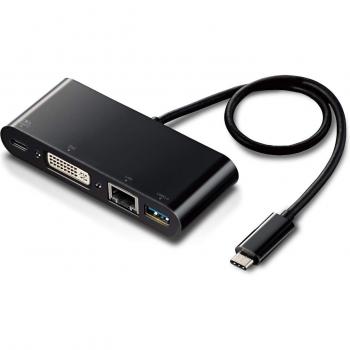 ELECOM DST-C11BK Dockingstation mit 30cm Kabel und DVI