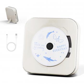Kompakte CD mit 2000 mAh‑Player, transparente Hülle, wiederaufladbar (WEISS)