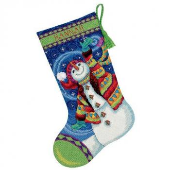 Dimensions Happy Snowman, Canvas