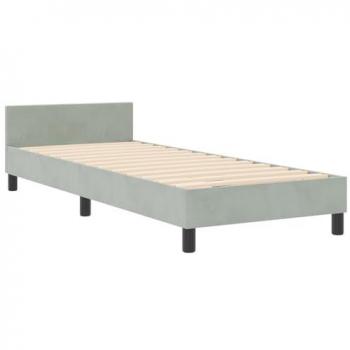 Tête de lit Vidaxl gris clair 80x200 cm velours cadre