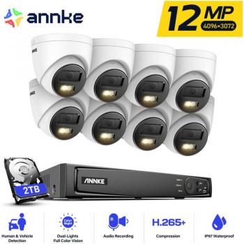 Annke 12MP CCTV Kit 2TB – Telecamera Sicurezza con Visione Notturna