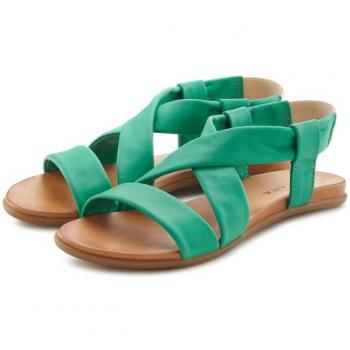 Damen‑Sandale Lascana in Grün, 100 % Leder, Gr. 38