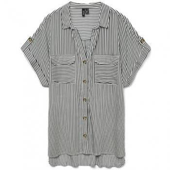 Vero Moda Kurzarmbluse „VMBUMPY S/S Shirt WVN GA NOOS“