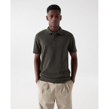 Polo de Hombre con Tacto Verde Oscuro – Salsa Jeans