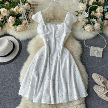 Robe femme « Mousseline Daisy » A‑ligne vert