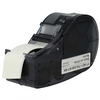 Nastro Etichettatrice VHBW 19,05mm Nero su Bianco per Brady BMP21-LAB, BMP21 Plus, IDPAL e LABPAL