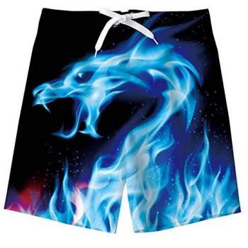 Short de plage Dragon 3D Bleu Junior