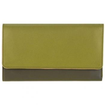 Porte-monnaie femme cuir vert 19 cm