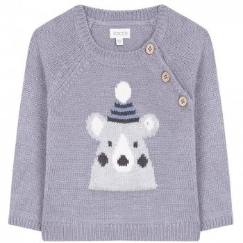 Gocco Jersey de Bebé, Jacquard Gris, Talla 18-24 Meses