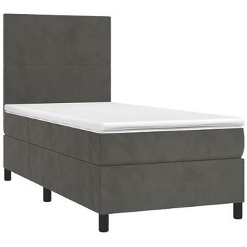 Elegantes Boxspringbett Dunkelgrau 90x190 cm mit Matratze