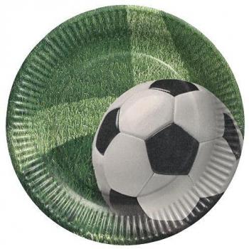 Fußball Geburtstagsteller, 10 Teller aus Pappe