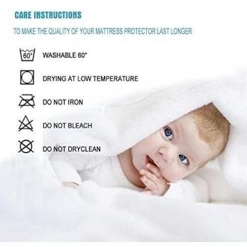 Bedecor Terry Towelling Waterproof Mattress Protector, Small Double Size