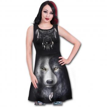 Midnight Spiral Götterkinder‑Dress – Schwarz, Gothic Metal, M