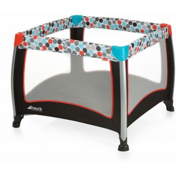 Schwarzes & buntes Laufgitter Play N Relax SQ – faltbarer Spielbereich für Kinder bis 2 Jahre