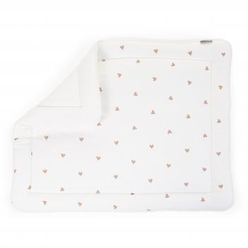 Tapis de parc Childhome motifs coeurs en jersey (75 x 95 cm)