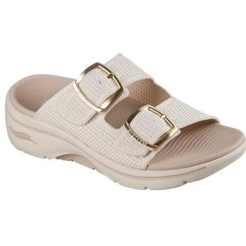 Skechers GO WALK Arch Fit 2,0 Sandalen Chloe in Nature Brown/Gray, Größe 36, vegan für Damen