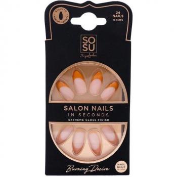 Suzanne Salon Burning Desire Stiletto Nails