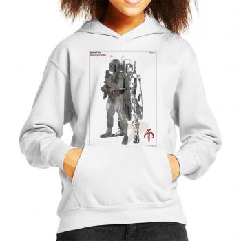 White Boba Fett Bounty Hunter Kids’ Hoodie
