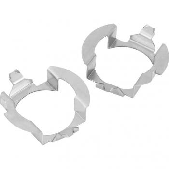 1 Pair of Silver H7 LED Headlight Retainer Holders for Benz B Class, ML Class, Touareg, Opel Chery Riich G5, SAAB D5 X55 X25 X65